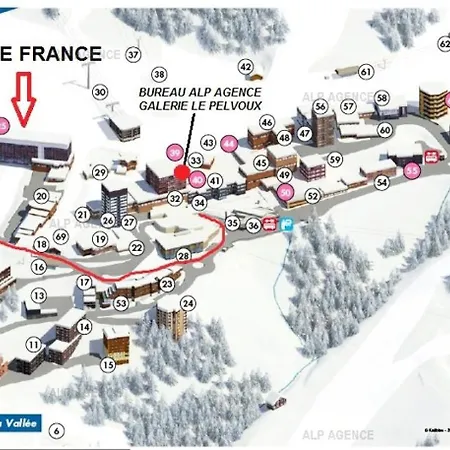 Le France - 3/4 Pers - Le France- 425fr - Plagne Centre Mae-6064 شقة