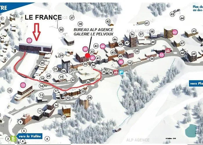 Le France - 3/4 Pers - Le France- 425fr - Plagne Centre Mae-6064 شقة
